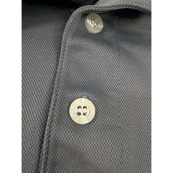 Dunning Performance Golf Polo Shirt Men XL Gray Poly Short Sleeve Golfer Logo - Picture 11 of 12